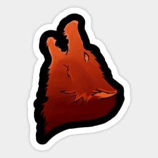 Blazing Wolf Sticker